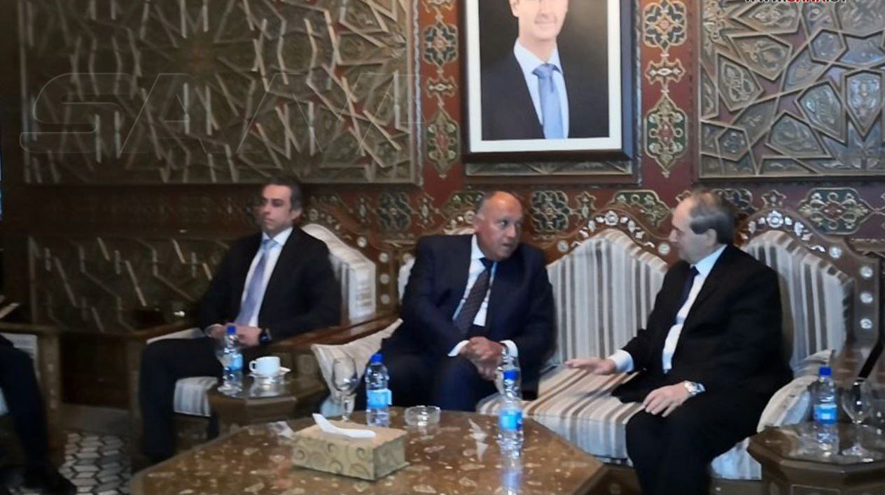 وزیر امور خارجه مصر وارد دمشق شد