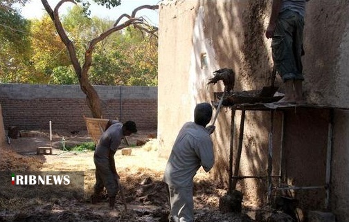 اندودکاری خانه میراثی کهن در معماری کردستان