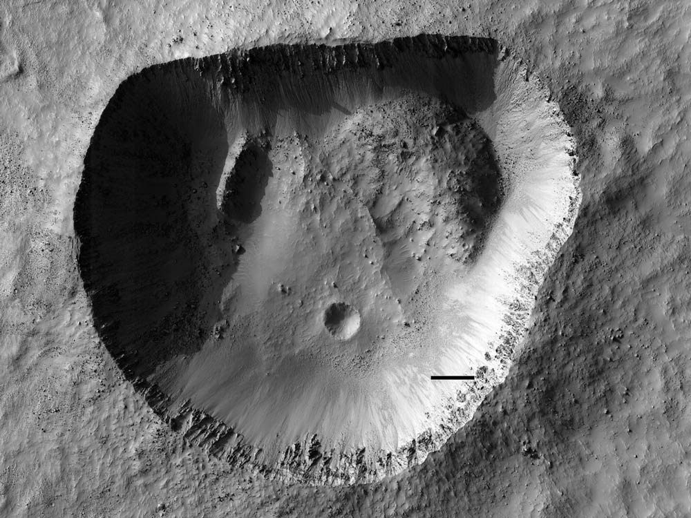 ثبت تصویری از یک دهانه‌ با شکلی متفاوت و عجیب در مریخ