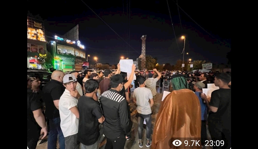 تظاهرات اعتراضی در برابر کنسولگری ترکیه در بغداد