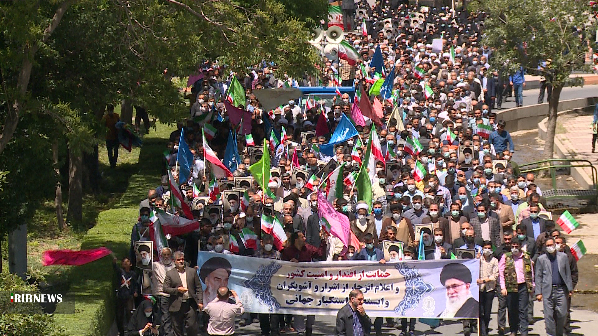 راهپیمایی مردم چهارمحال و بختیاری در محکومیت اقدامات هنجارشکنانه عمال منافقین کوردل