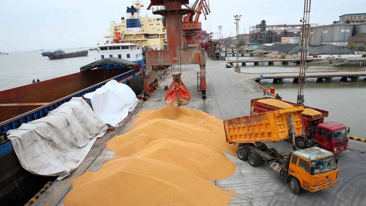 حمل یکسره گندم از کشتی به کارخانه‌های سراسر کشور