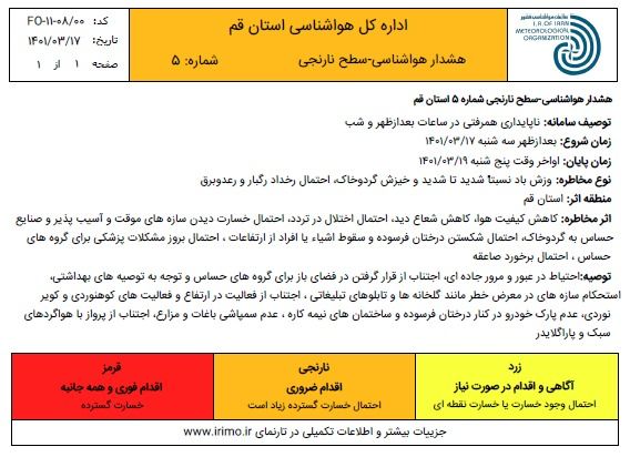 وزش باد شدید همراه با رگبار و رعد و برق از عصر امروز