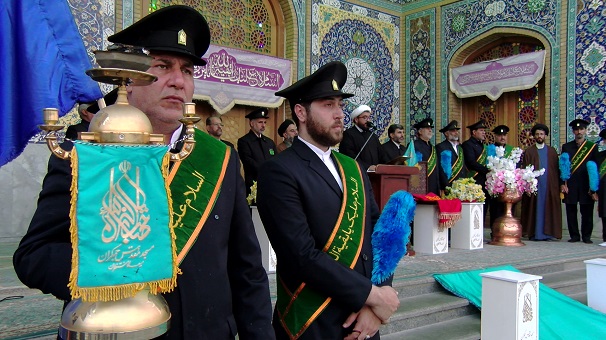 مراسم خطبه خوانی خادمان مسجد جمکران همزمان با دهه کرامت