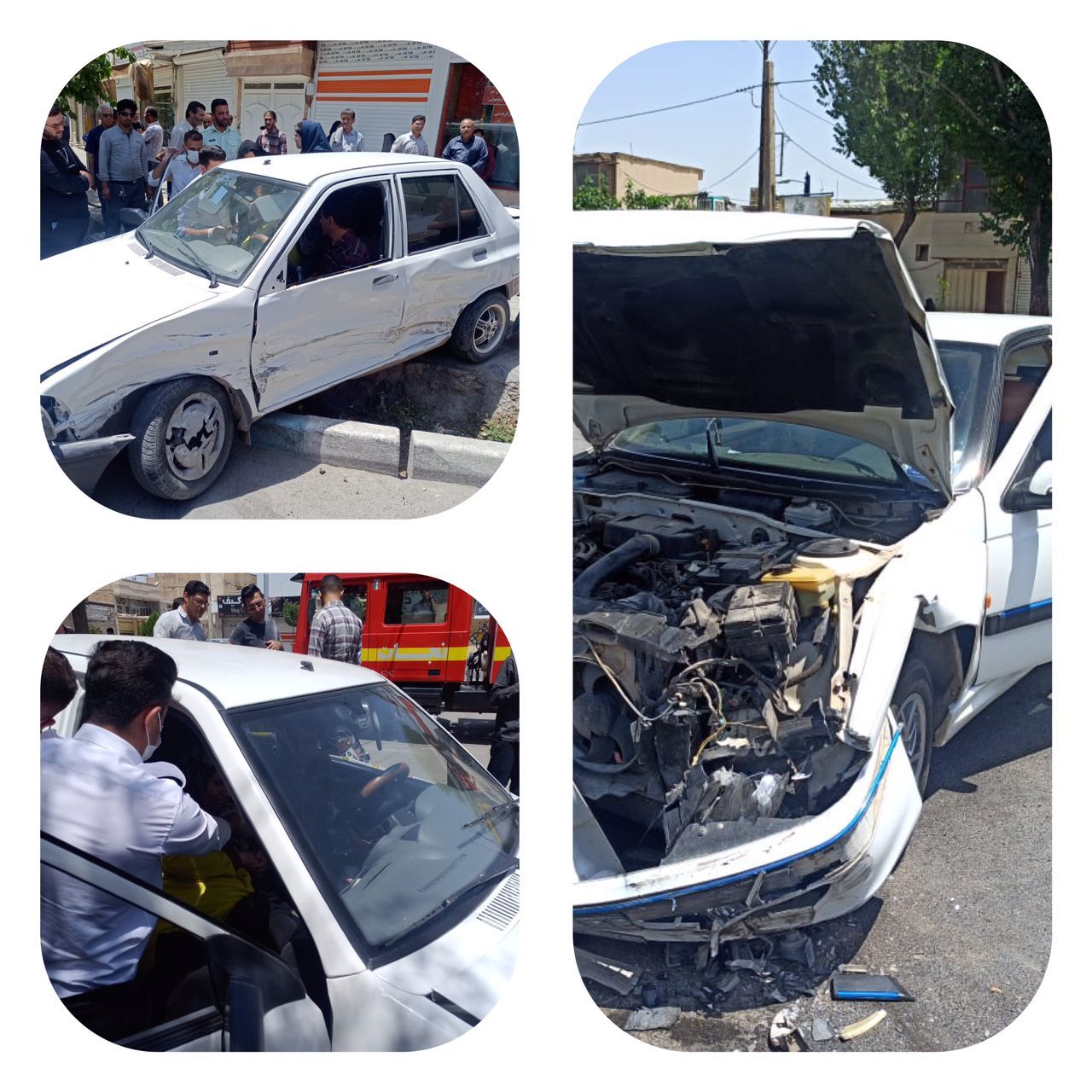 دو مصدوم در حادثه تصادف در خمینی شهر
