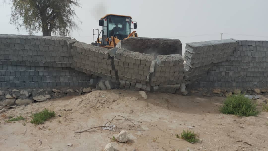 رفع تصرف بیش از ۱۱ هزار مترمربع از اراضی ملی جزیره قشم