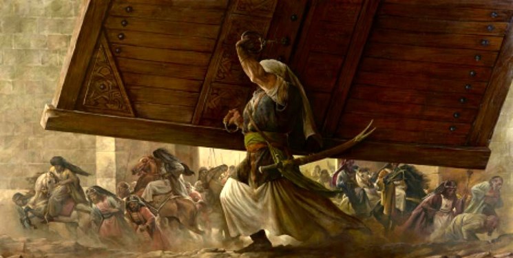 رونمایی از نقاشي «فاتح خیبر» بر دیواره بزرگراه امام علی (ع)