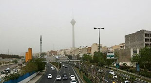 جولان ریزگرد‌ها در آسمان تهران