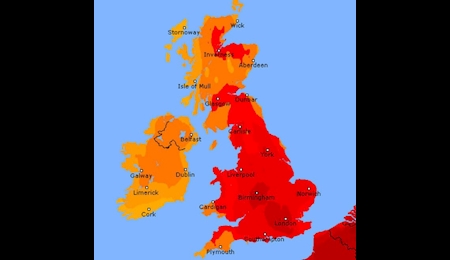 صدور هشدار قرمز آب و هوایی در انگلیس