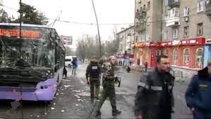 حمله نیروهای اوکراینی به ایستگاه اتوبوس در دونتسک
