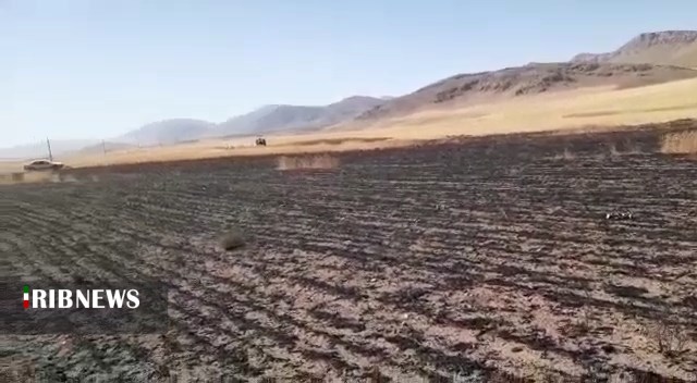 آتش سوزی در زمین های کشاورزی روستای محمدآباد