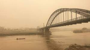 گرد و غبار در برخی از شهرهای خوزستان