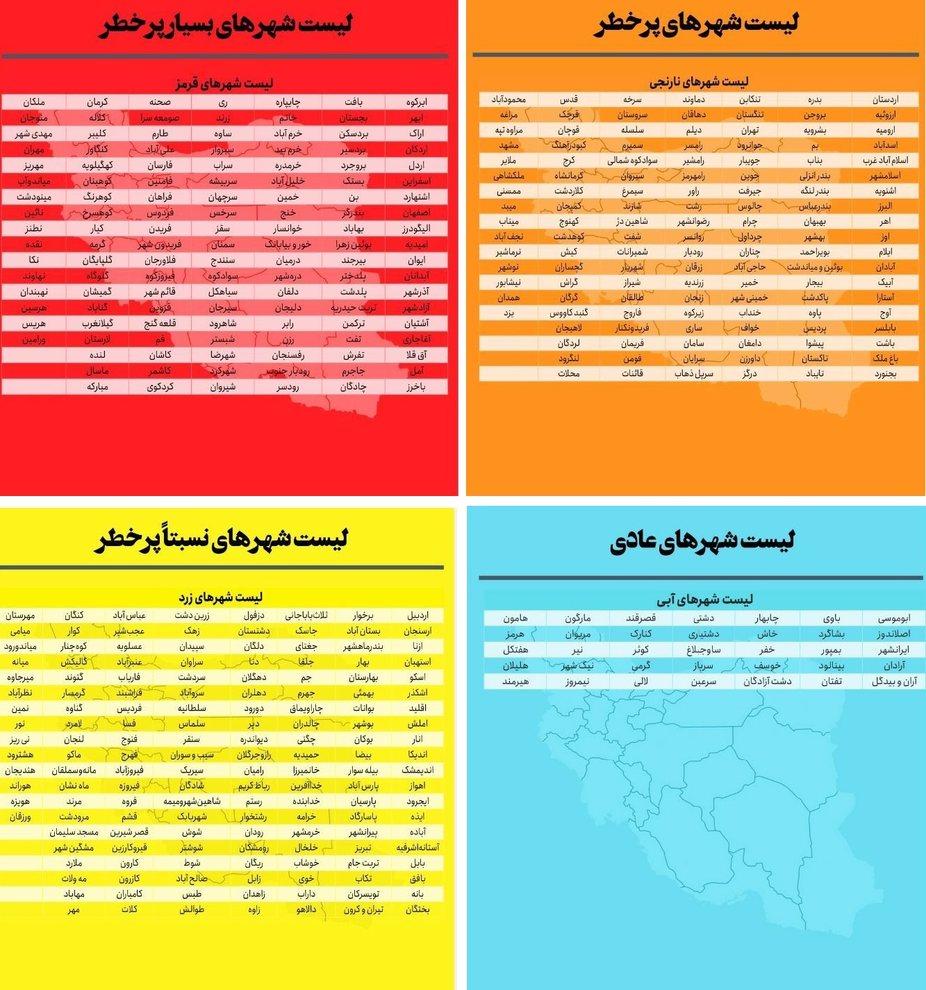 افزایش شهرستانهای قرمز کرونایی در خراسان جنوبی