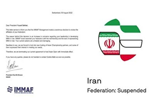فدراسیون انجمن های ورزشهای رزمی ایران تعلیق شد