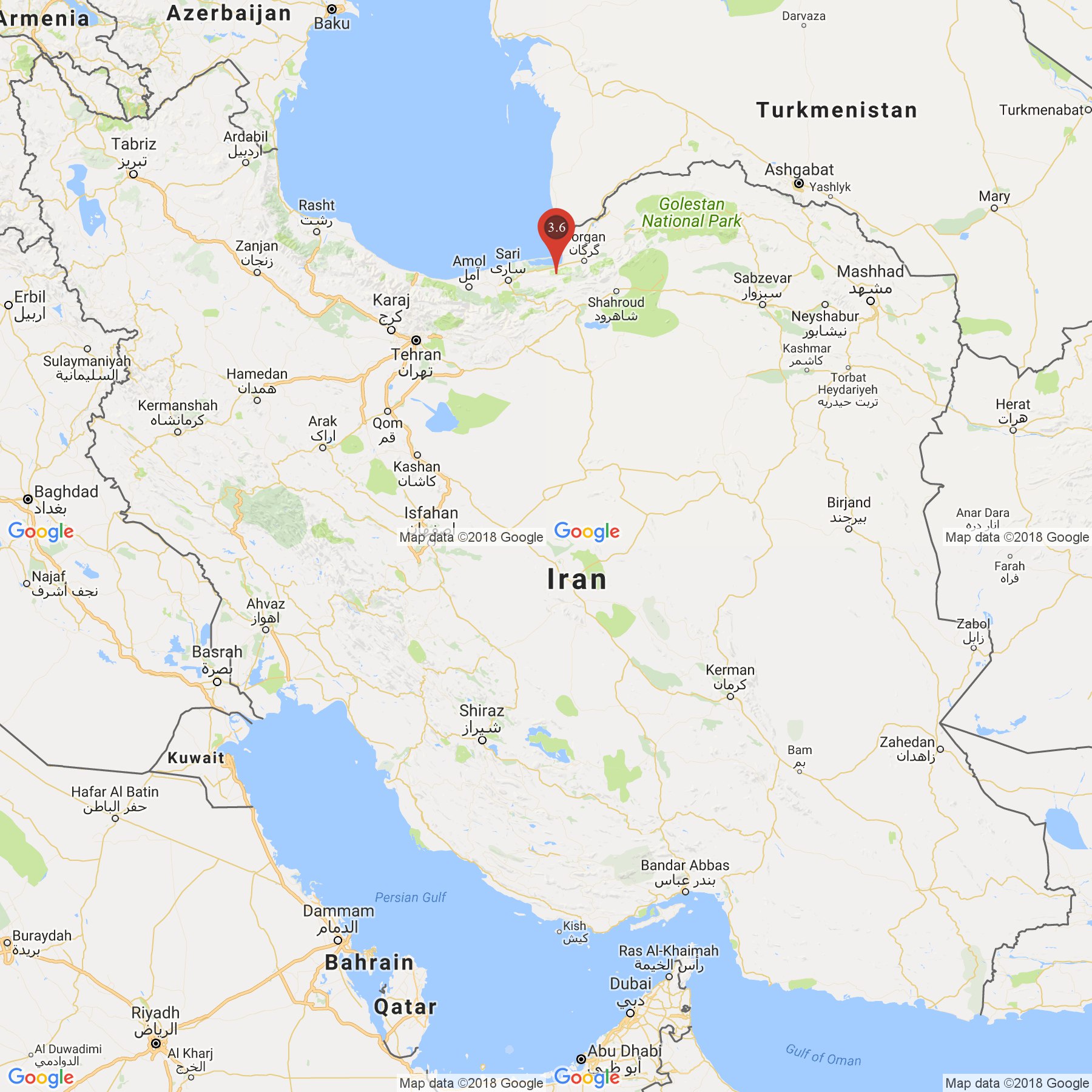 وقوع زمین‌لرزه در مرز استان‌های مازندران و سمنان