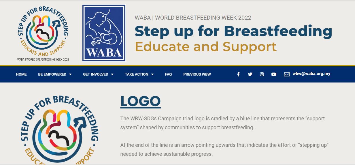 اضافه شدن زبان فارسی به لوگوی هفته جهانی ترویج تغذیه با شیر مادر