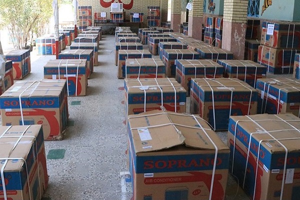 اهدای بیش از ۱۵۰۰ دستگاه کولر و یخچال به نیازمندان خوزستان