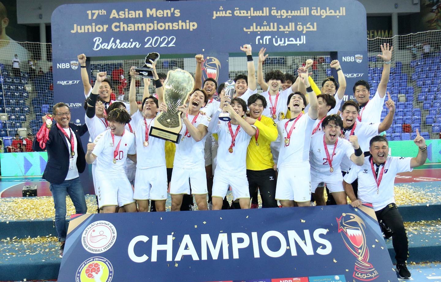هندبال جوانان آسیا در بحرین، نخستین قهرمانی ژاپن