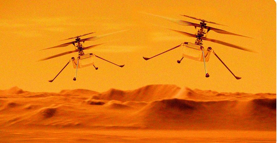 ارسال دو هلیکوپتر دیگر از کلاس نبوغ به مریخ