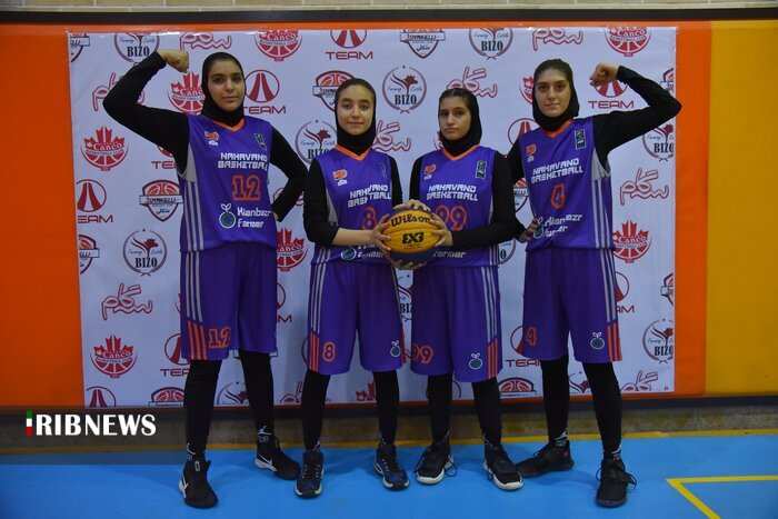 دختران نهاوندی قهرمان مسابقات بسکتبال سه نفره کشور