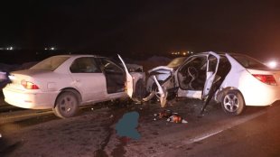 نجات مصدومان حادثه رانندگی در منطقه جفرود رشت