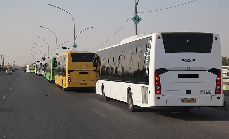  اعزام بیش از ۴۰ دستگاه اتوبوس از خراسان جنوبی  به مرز مهران