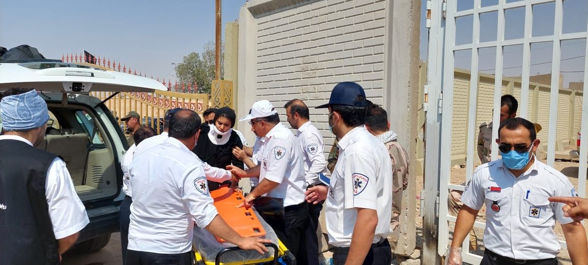 انتقال هشت مجروح واژگونی خودرو در عراق به شلمچه