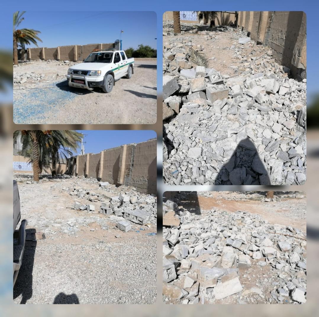 تخریب بنای غیرمجاز با دستور قضایی در جهرم