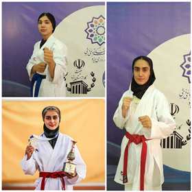 ۳ مدال دختران گیلان در لیگ کاراته وان کشور