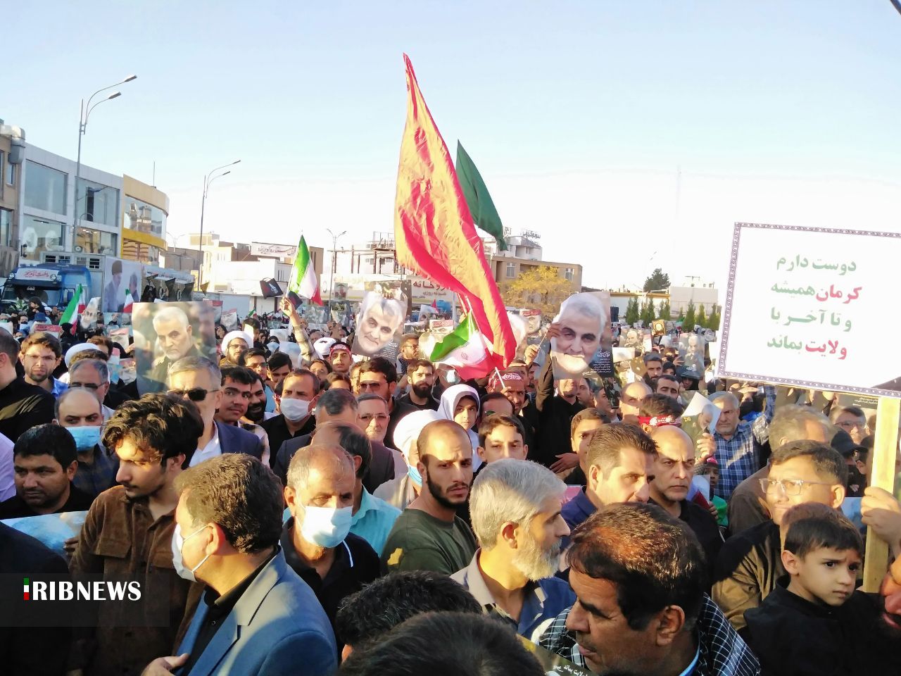 تجمع بزرگ کرمانی‌ها در محکوم کردن اغتشاشگران