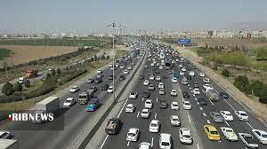 ترافیک سنگین در آزادراه کرج - قزوین 