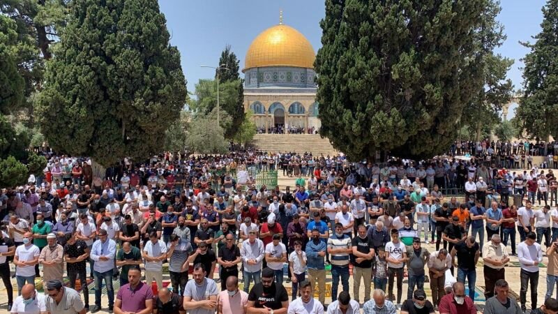 مشارکت ۴۵ هزار فلسطینی در نماز جمعه این هفته مسجد الاقصی