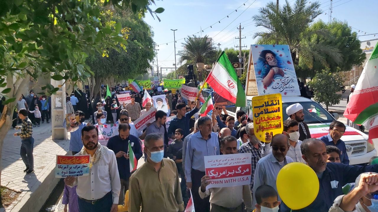آغاز راهپیمایی یوم الله ۱۳ آبان در سراسر استان بوشهر