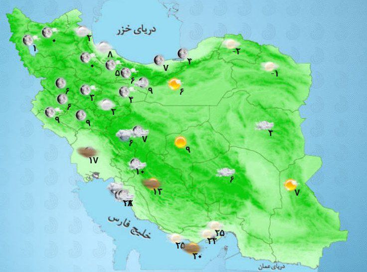 بارش باران در نواحی غربی و جنوبی کشور