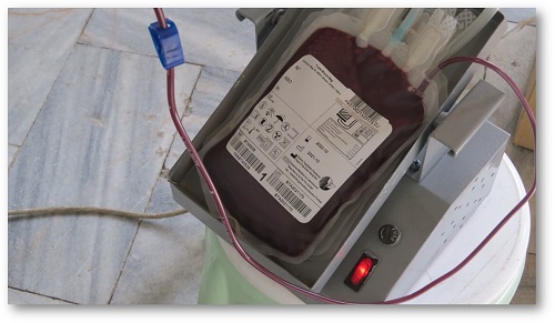 استقرار واحد سیار اهدای خون در بیمارستان شهید کامیاب