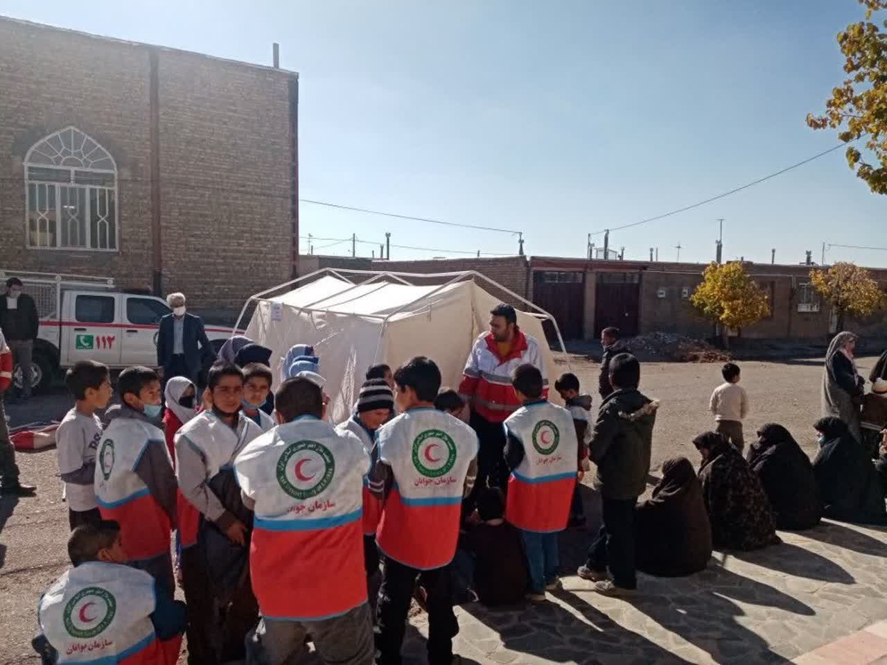 برگزاری تمرین سراسری اردوگاه اسکان اضطراری در ۳۳ خانه هلال خراسان جنوبی