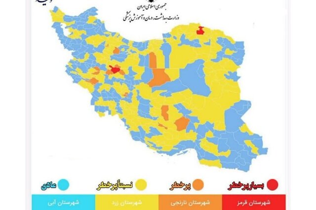 رنگ قرمز به نقشه کرونایی خراسان‌شمالی بازگشت