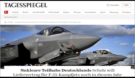 آلمان به دنبال تحویل سریع جنگنده اف ۳۵ از آمریکا