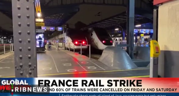 اختلال در حمل و نقل ریلی فرانسه در سومین روز اعتصاب