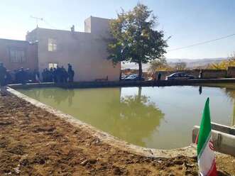 افتتاح استخر ذخیره آب کشاورزی در شازند
