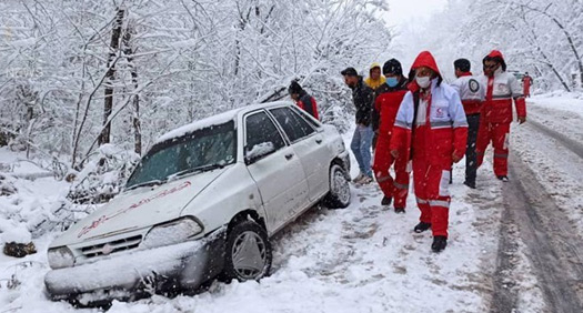 آماده باش نیروهای هلال احمر در مواجهه با شرایط نامساعد جوی