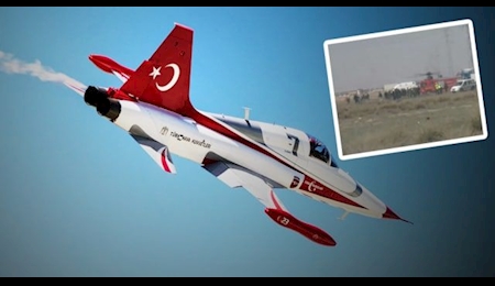 سقوط یک جنگنده اف5 ارتش ترکیه