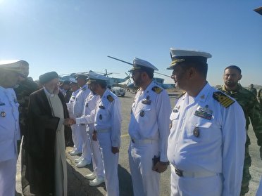 ورود رئیس جمهور به شهرستان جاسک