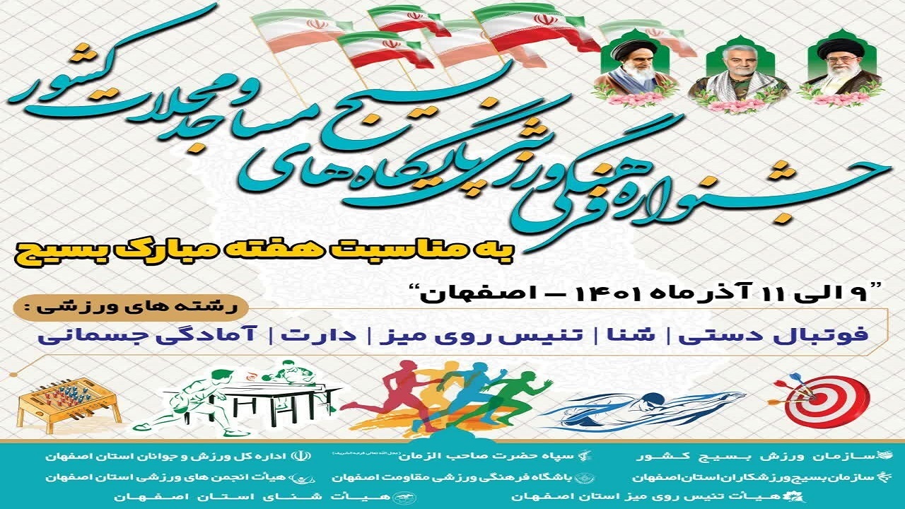 اصفهان میزبان جشنواره ورزشی پایگاه‌های بسیج مساجد و محلات کشور