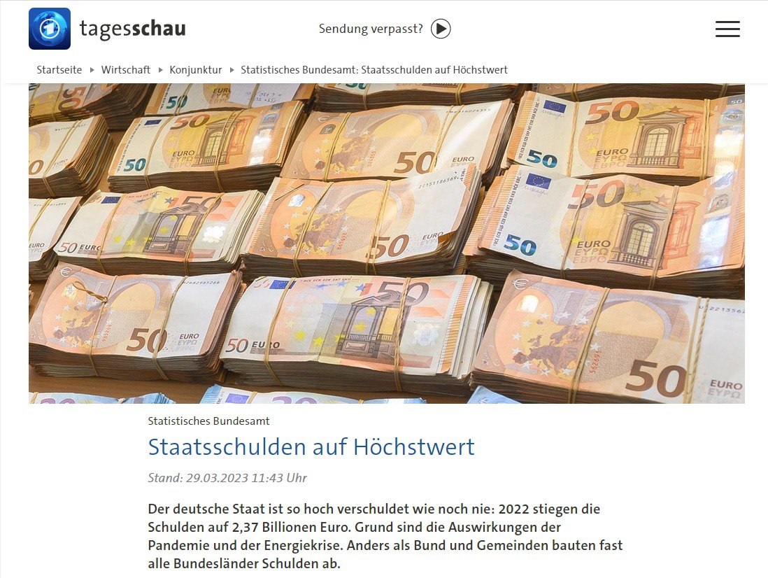 رکورد شکنی بدهی دولت آلمان در سال گذشته میلادی