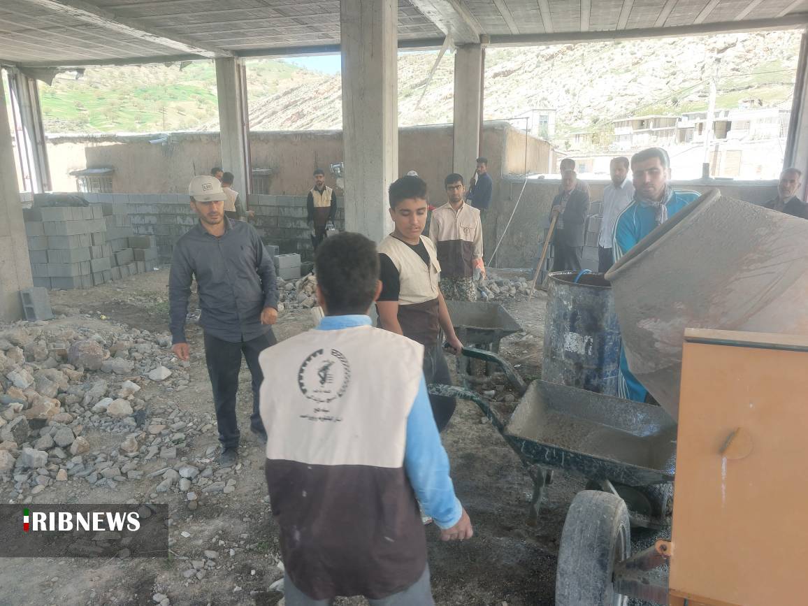 ساخت مسجد در روستای شترخون بخش پاتاوه توسط گروه جهادی