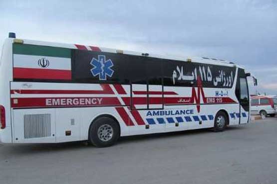 استقرار دومین اتوبوس آمبولانس اورژانس در استان ایلام