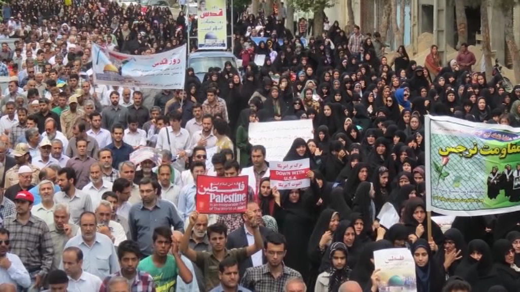 راهپیمایی روز قدس در شهر کرمان ؛۲۳ ماه رمضان