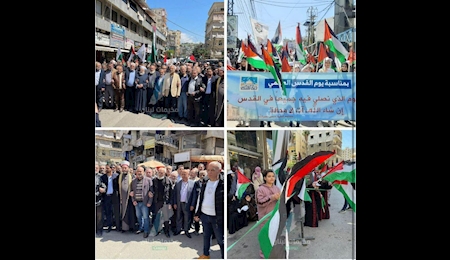 راهپیمایی در اردوگاه‌های فلسطینیان در لبنان به مناسبت روز جهانی قدس
