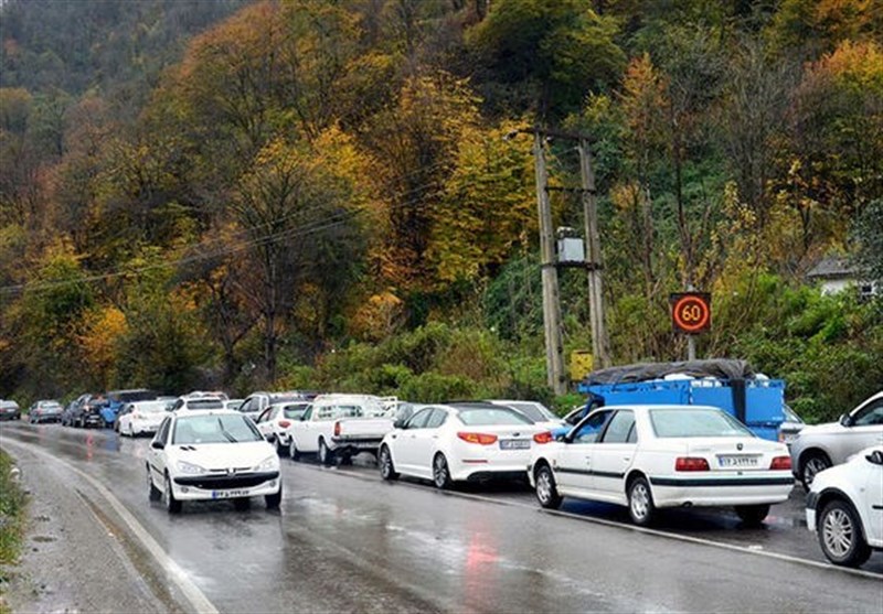 ترافیک پر حجم در جاده‌های مازندران